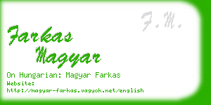 farkas magyar business card